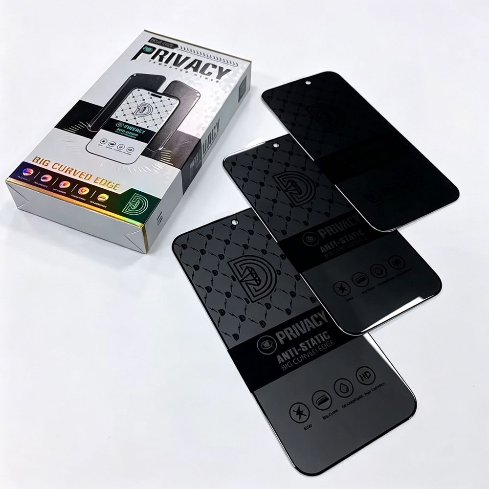 50pcs For IPHONE Golden Diamond Privacy Tempered Glass HDZ 1-2-0 - Image 2