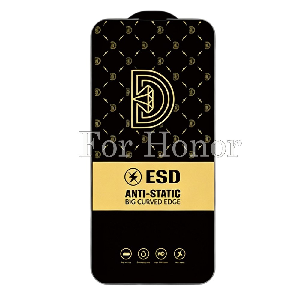 50pcs For Honor Golden Diamond Clear Tempered Glass HDZ 2-1-3