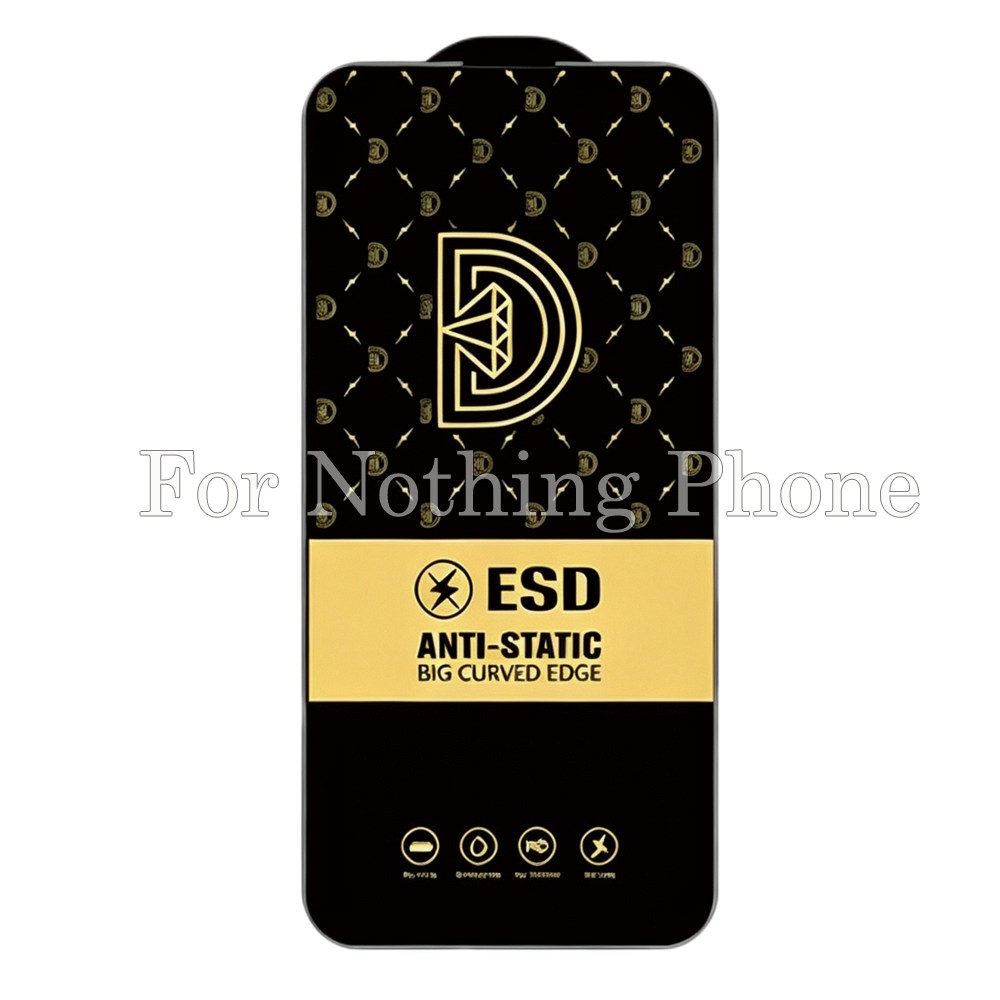 50pcs For Nothing Phone Golden Diamond Clear Tempered Glass HDZ 2-1-3