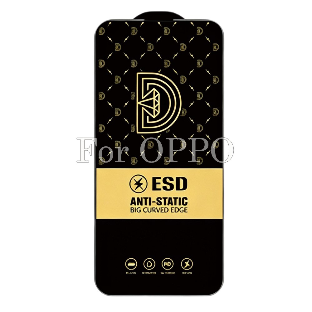 50pcs For OPPO Golden Diamond Clear Tempered Glass HDZ 2-1-3