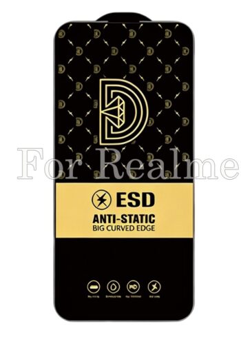 50pcs For Realme Golden Diamond Clear Tempered Glass HDZ 2-1-3
