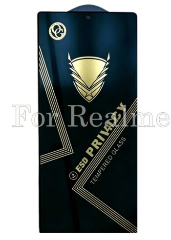 50pcs For Realme Golden Armor OG Privacy Tempered Glass HJJ 2-3-9