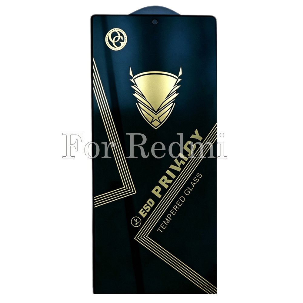 50pcs For Redmi Golden Armor OG Privacy Tempered Glass HJJ 2-3-9