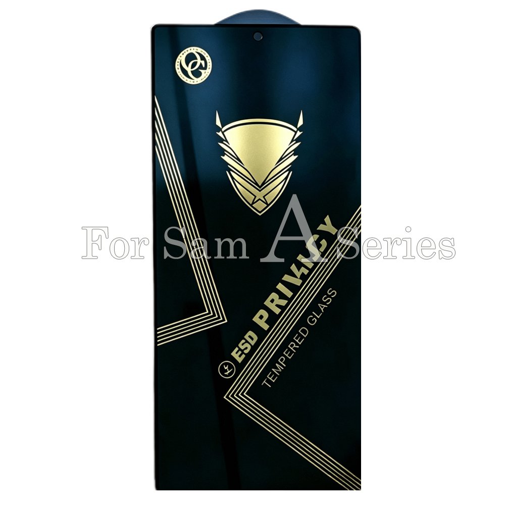 50pcs For Samsung A Series Golden Armor OG Privacy Tempered Glass HJJ 2-3-9