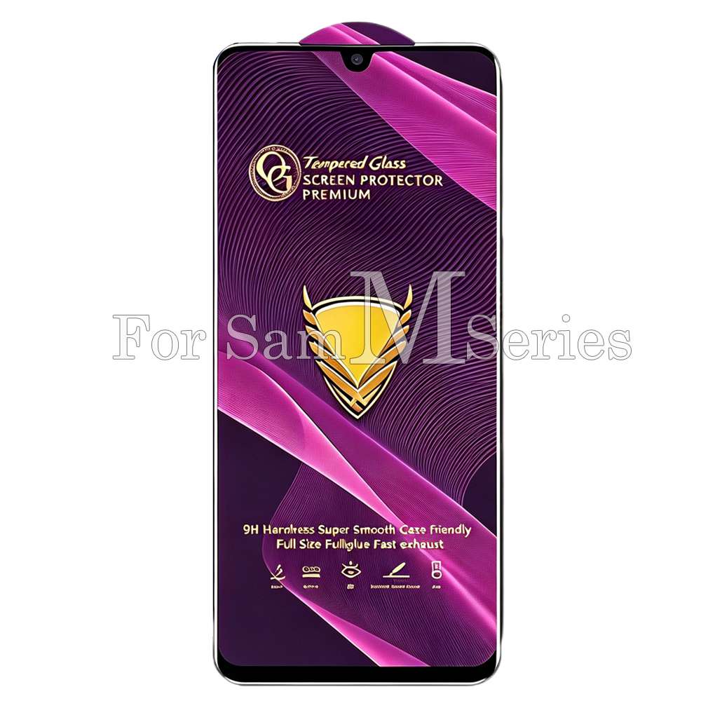 50pcs For Samsung M Series Golden Armor OG Clear Tempered Glass HJJ 1-2-5