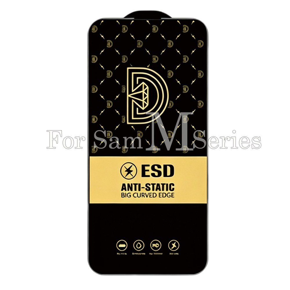 50pcs For Samsung M Series Golden Diamond Clear Tempered Glass HDZ 2-1-3