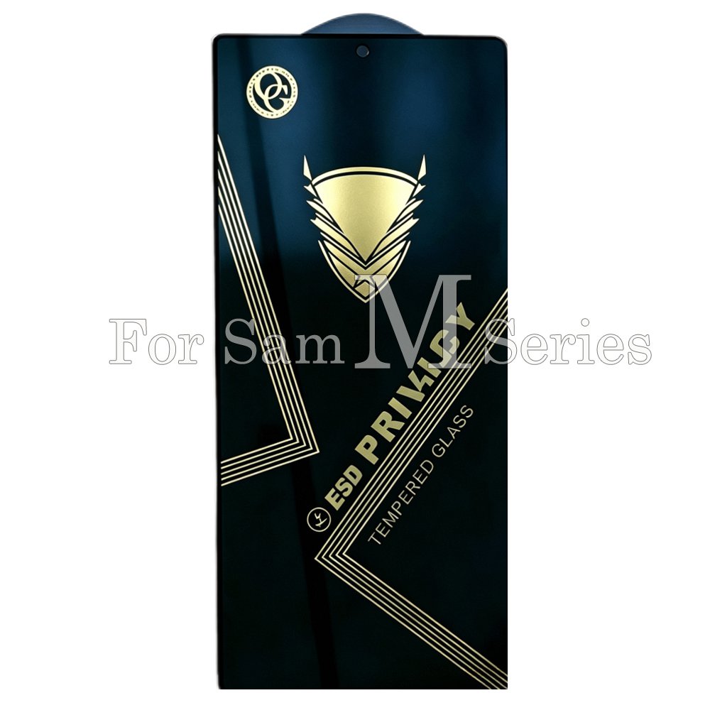 50pcs For Samsung M Series Golden Armor OG Privacy Tempered Glass HJJ 2-3-9