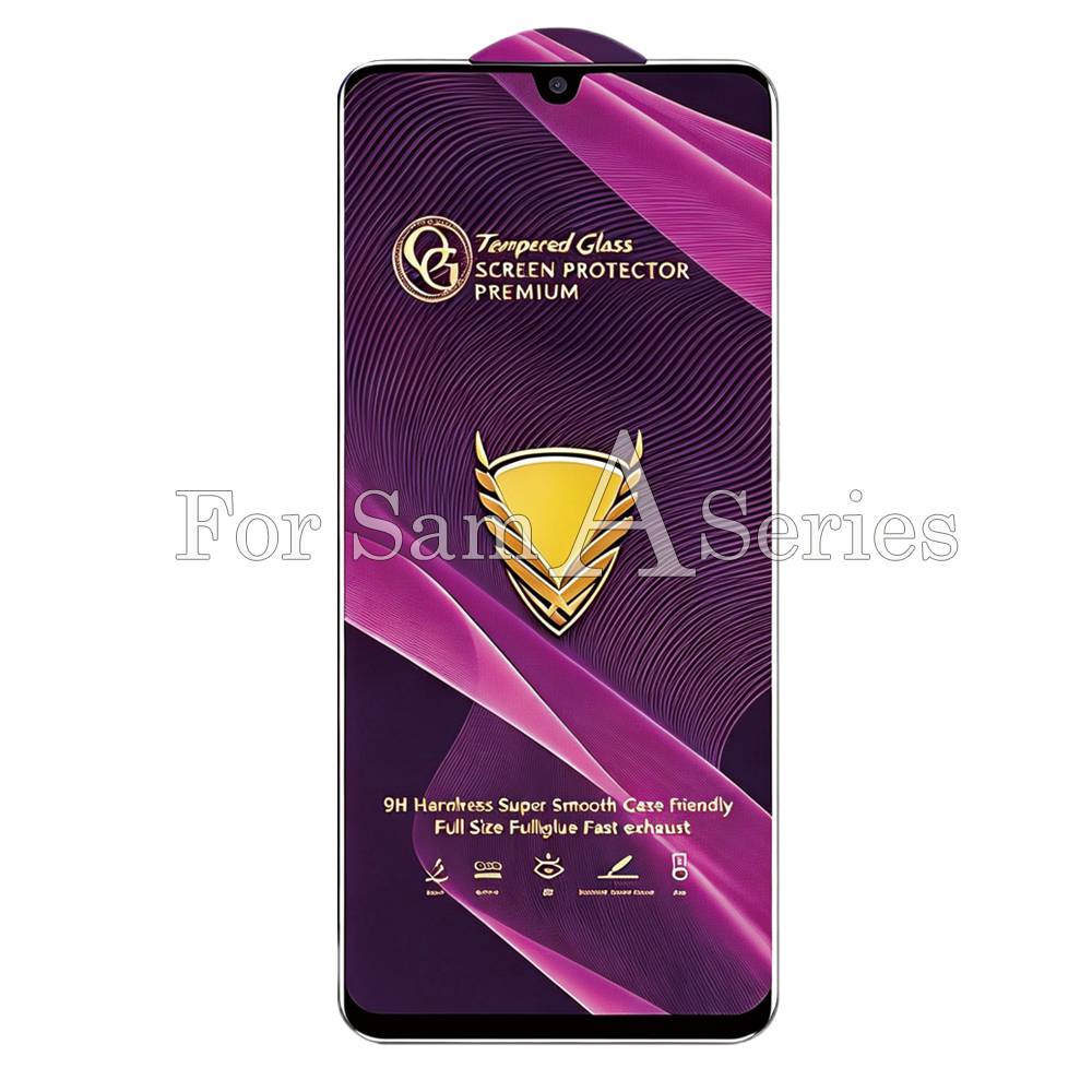 50pcs For Samsung A Series Golden Armor OG Clear Tempered Glass HJJ 1-2-5