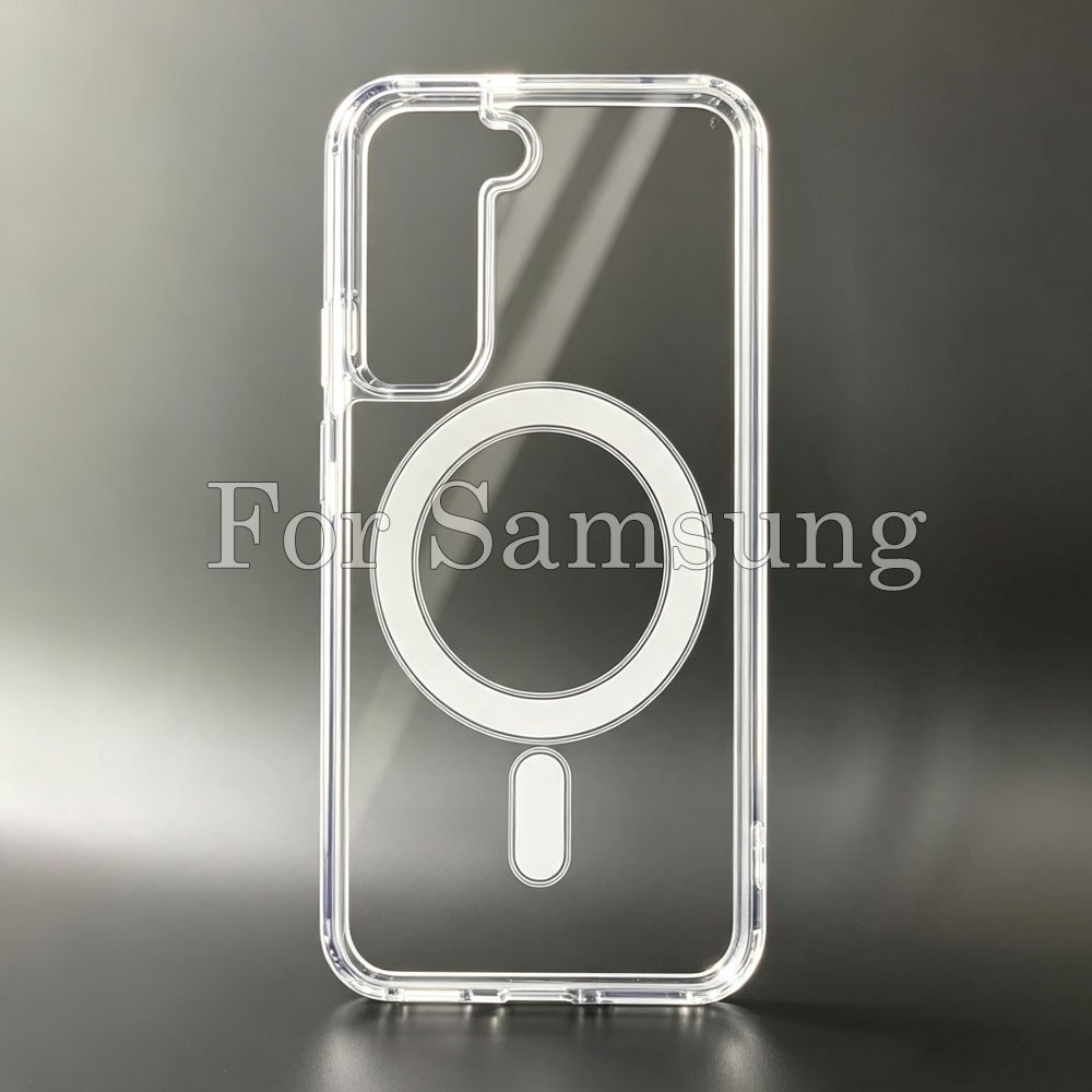 20pcs For Samsung Acrylic Clear Magnetic Charging Case YKL 2-2-0