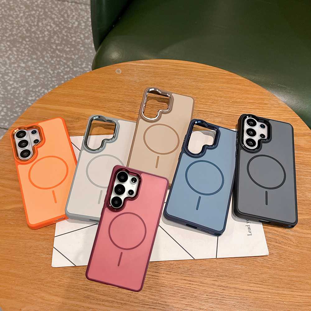 20pcs For Samsung Contrast‑Color Skin‑Touch Magnetic Case MJY 0-8-0 - Image 2