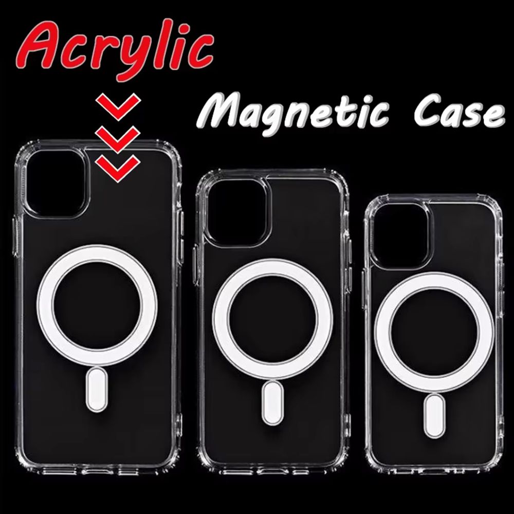 20pcs For IPHONE Acrylic Clear Magnetic Charging Case YKL 2-2-0 - Image 2