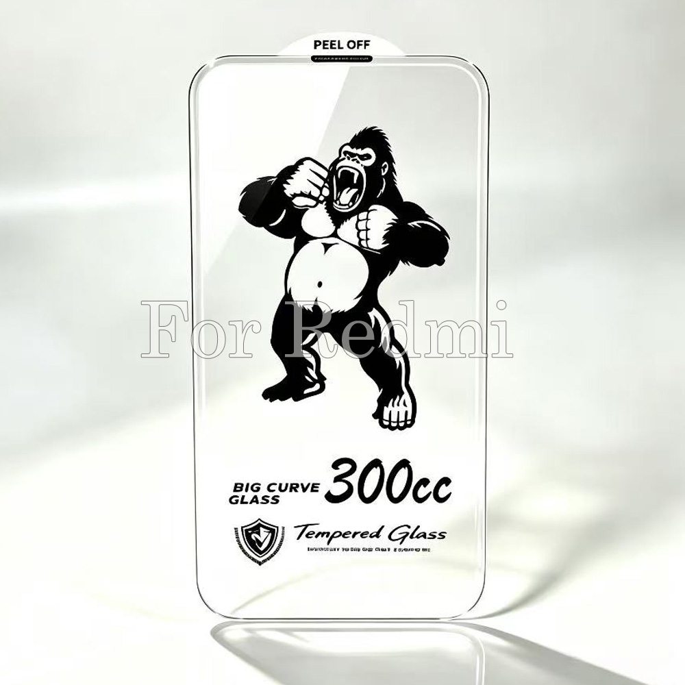 50pcs For Redmi 300CC Super Large Arc Tempered Glass CKJ 1-1-7