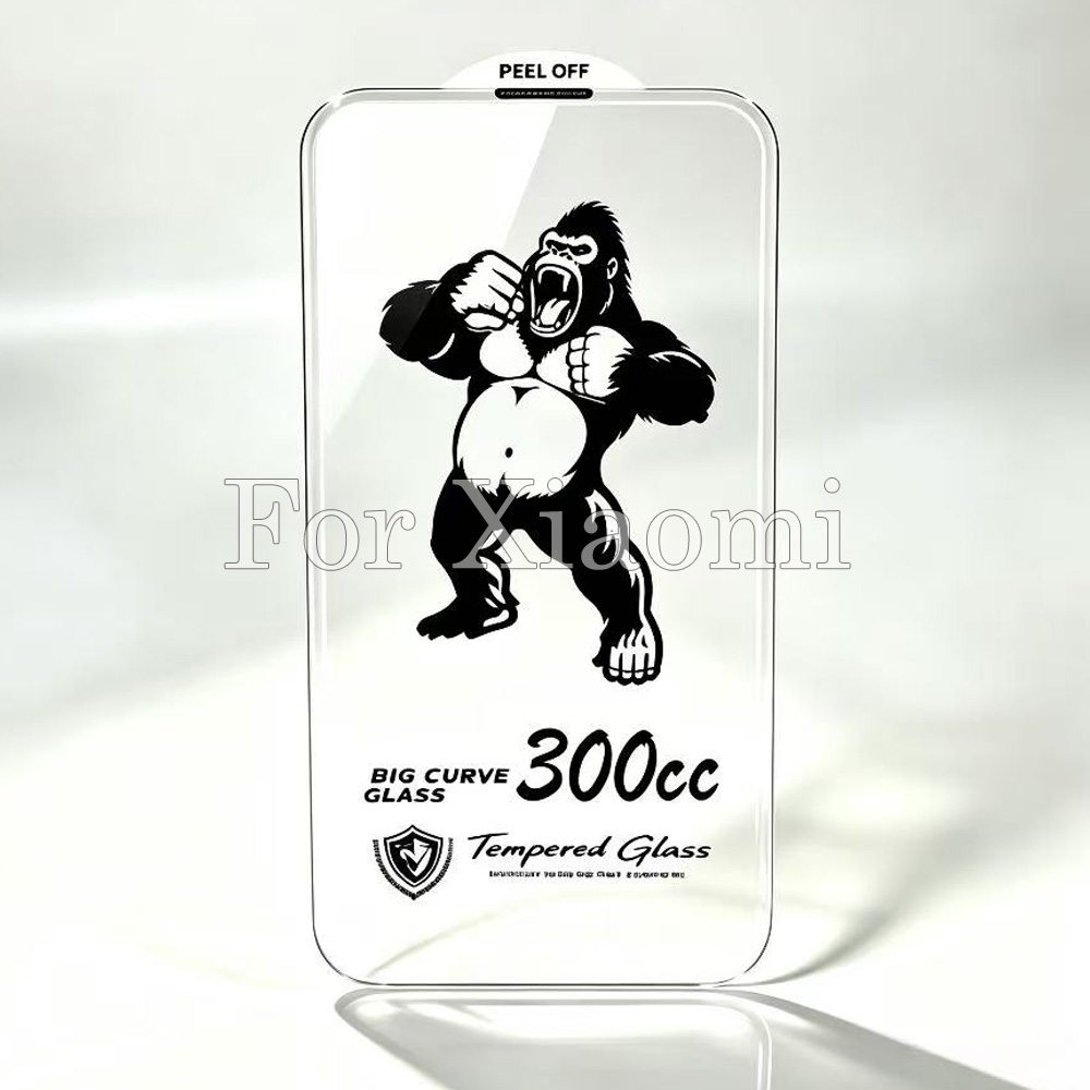 50pcs For Xiaomi 300CC Super Large Arc Tempered Glass CKJ 1-1-7