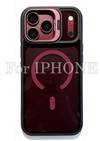 20pcs For IPHONE Black Transparent Magsafe Acrylic Case With Camera Kickstand BC-C6 1-8-0