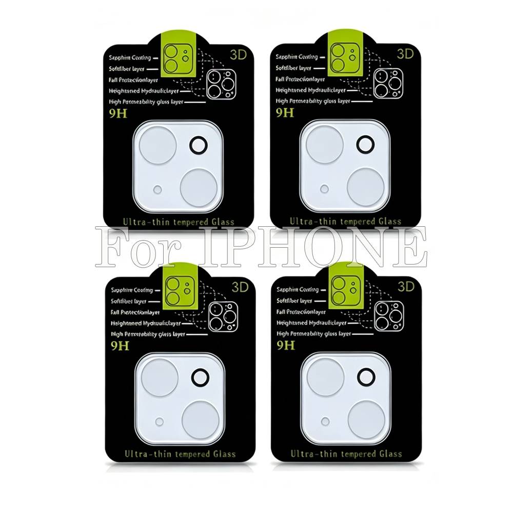 100pcs For IPHONE 3D Full Clear Back Camera lens Tempered Glass Screen Protector 0-8-5