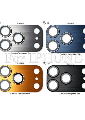100pcs For IPHONE Explosion-Proof Integrated Armor 3D Camera Lens Tempered Glass Screen Protector
