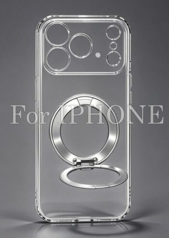 20pcs For IPHONE Series Ultra Transparent Magsafe Case With Kickstand CX 0-9-0