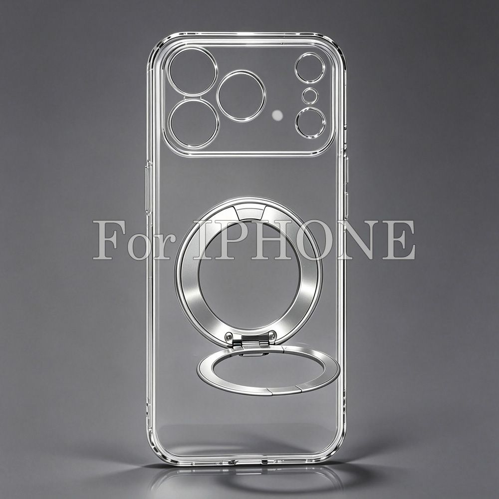 20pcs For IPHONE Series Ultra Transparent Magsafe Case With Kickstand CX 0-9-0