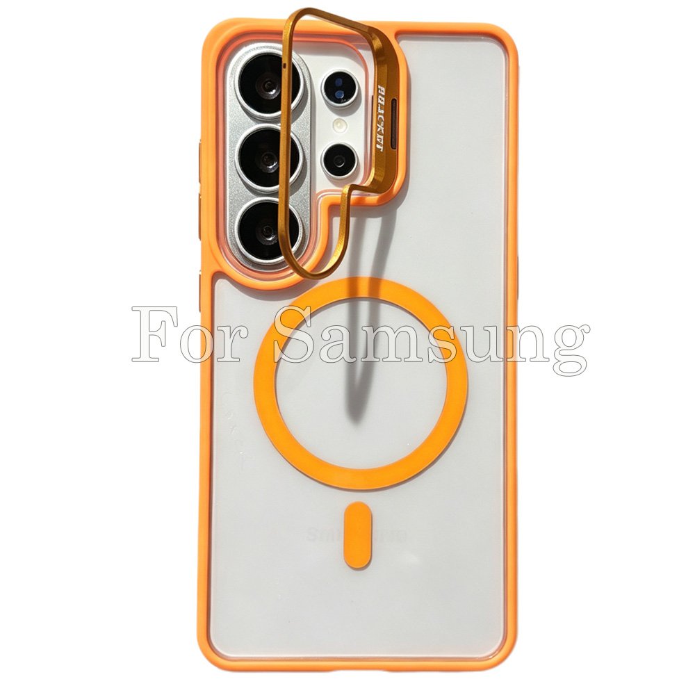 20pcs For Samsung S Series Clear Acrylic Magsafe Case With Camera Kickstand BC-U2 0-8-0