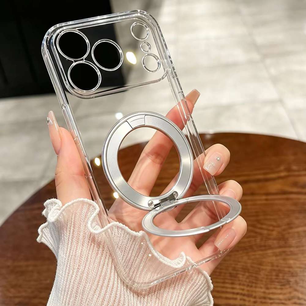 20pcs For IPHONE Series Ultra Transparent Magsafe Case With Kickstand CX 0-9-0 - Image 2