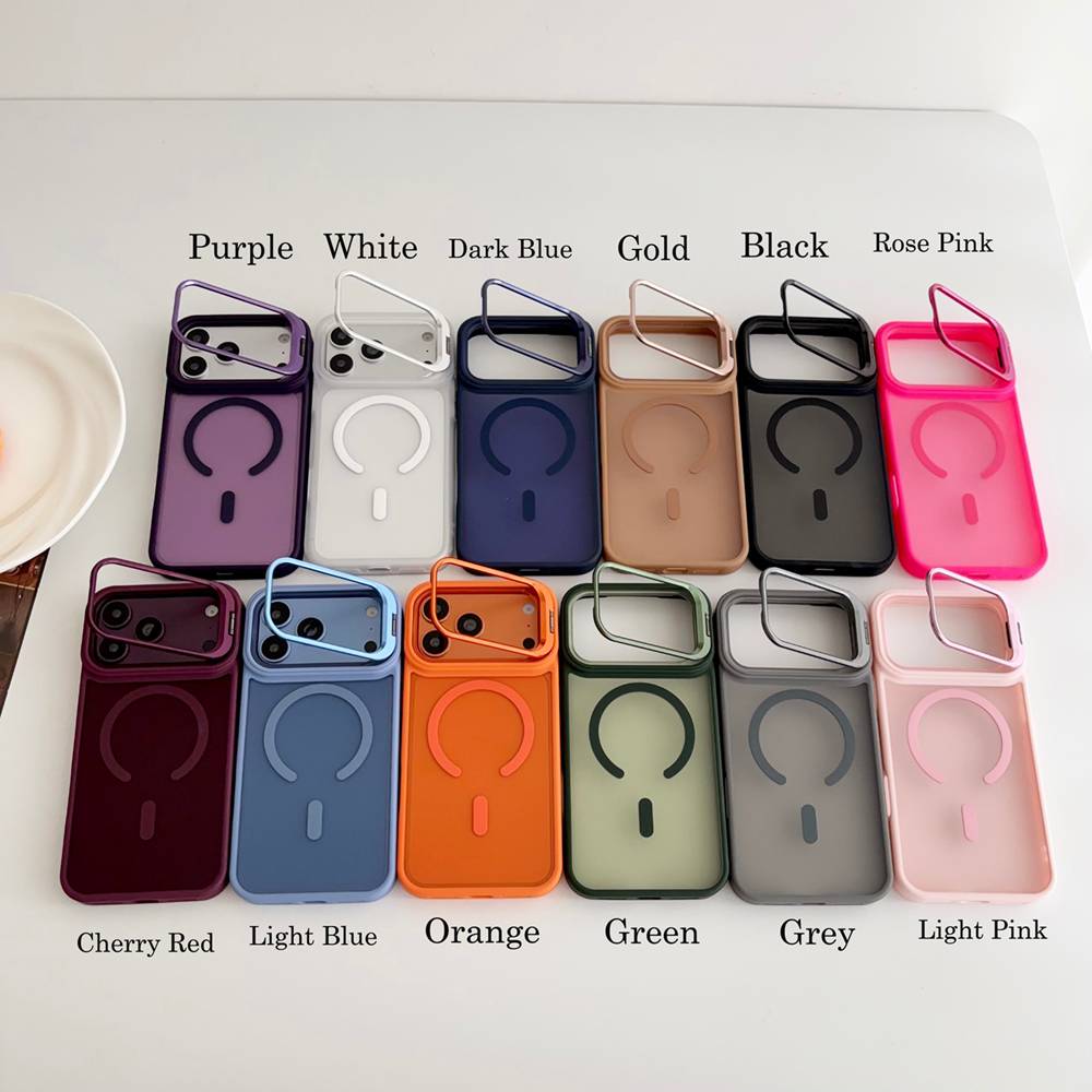 20pcs For IPHONE Touching Feeling Matte Magsafe Case With Flip Camera Kickstand MJY 1-1-0 - Image 2