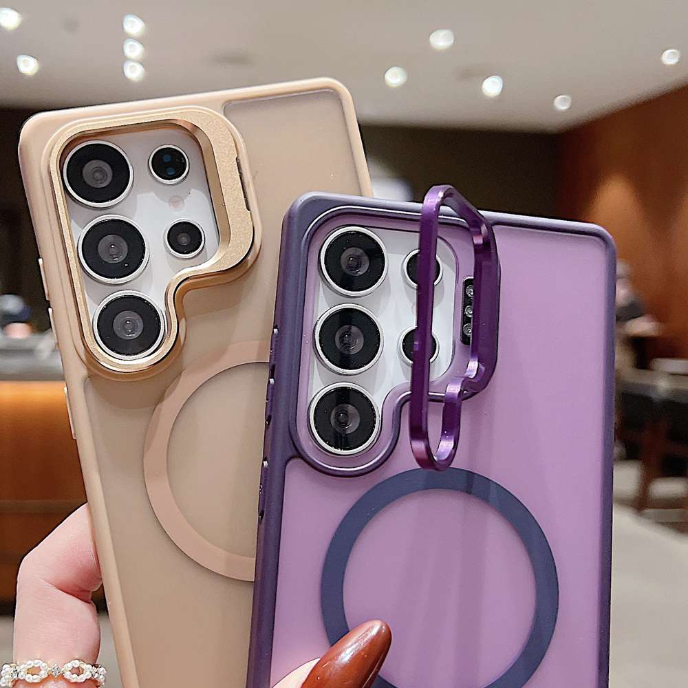 20pcs For Samsung Series Touching Feeling Matte Magsafe Case With Flip Camera Kickstand MJY 1-1-0 - Image 3