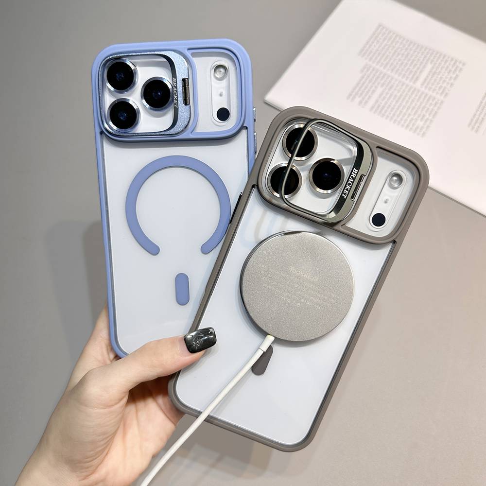 20pcs For IPHONE Clear Acrylic Magsafe Case With Camera Kickstand BC-U2 0-7-0 - Image 3