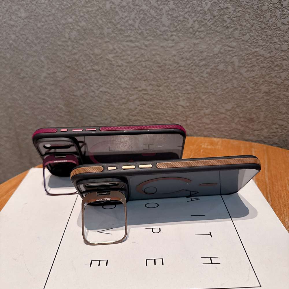 20pcs For IPHONE Black Transparent Magsafe Acrylic Case With Camera Kickstand BC-C6 1-8-0 - Image 3