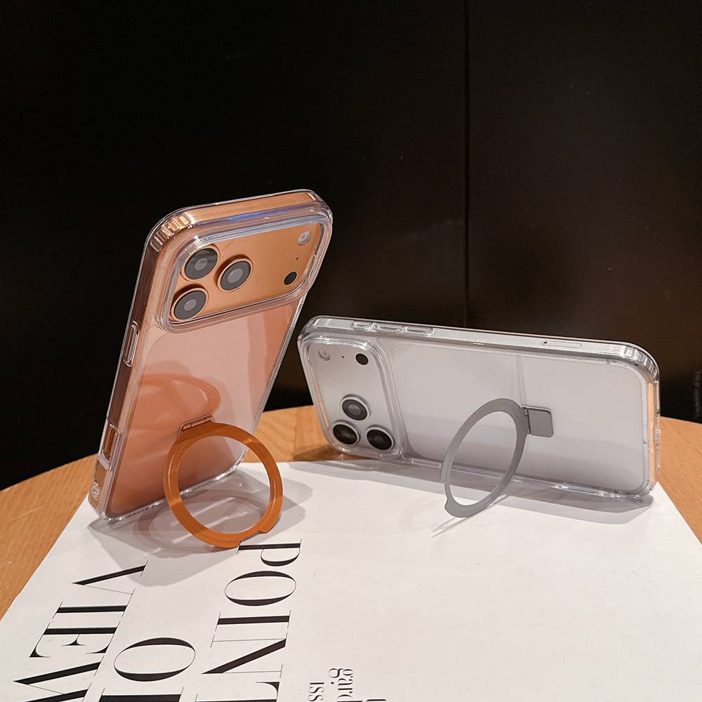 20pcs For IPHONE Acrylic +TPU Anti Shock Magsafe Case With Metal Kickstand BC-YUK 2-6-0 - Image 3