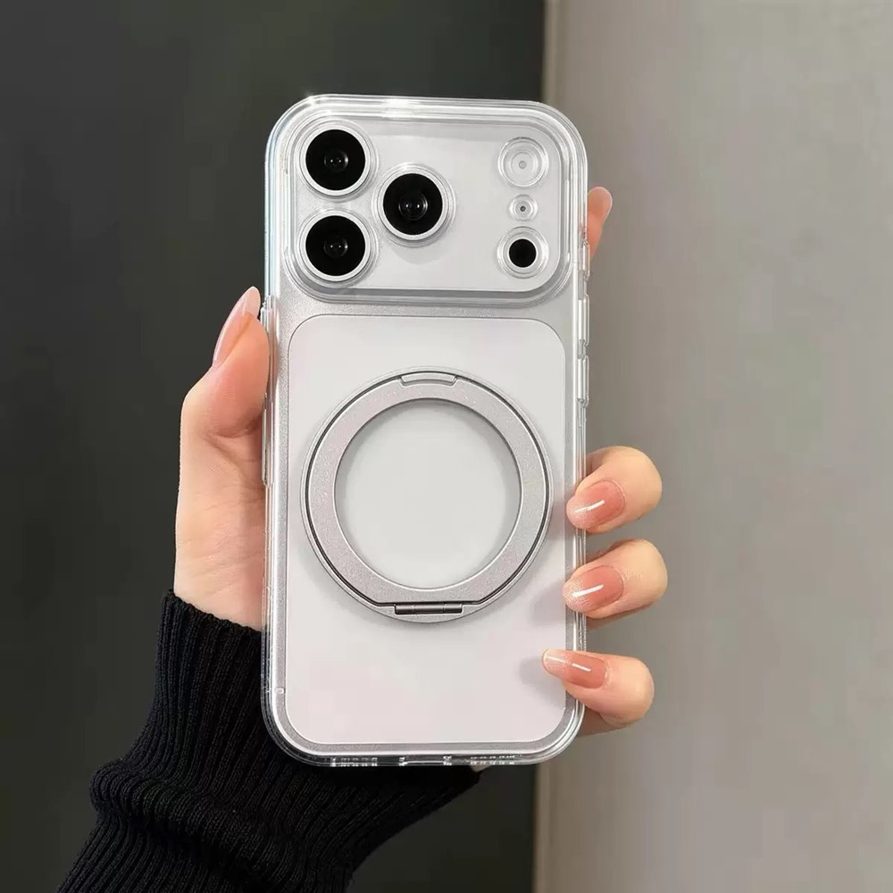 20pcs For IPHONE Series Ultra Transparent Magsafe Case With Kickstand CX 0-9-0 - Image 3