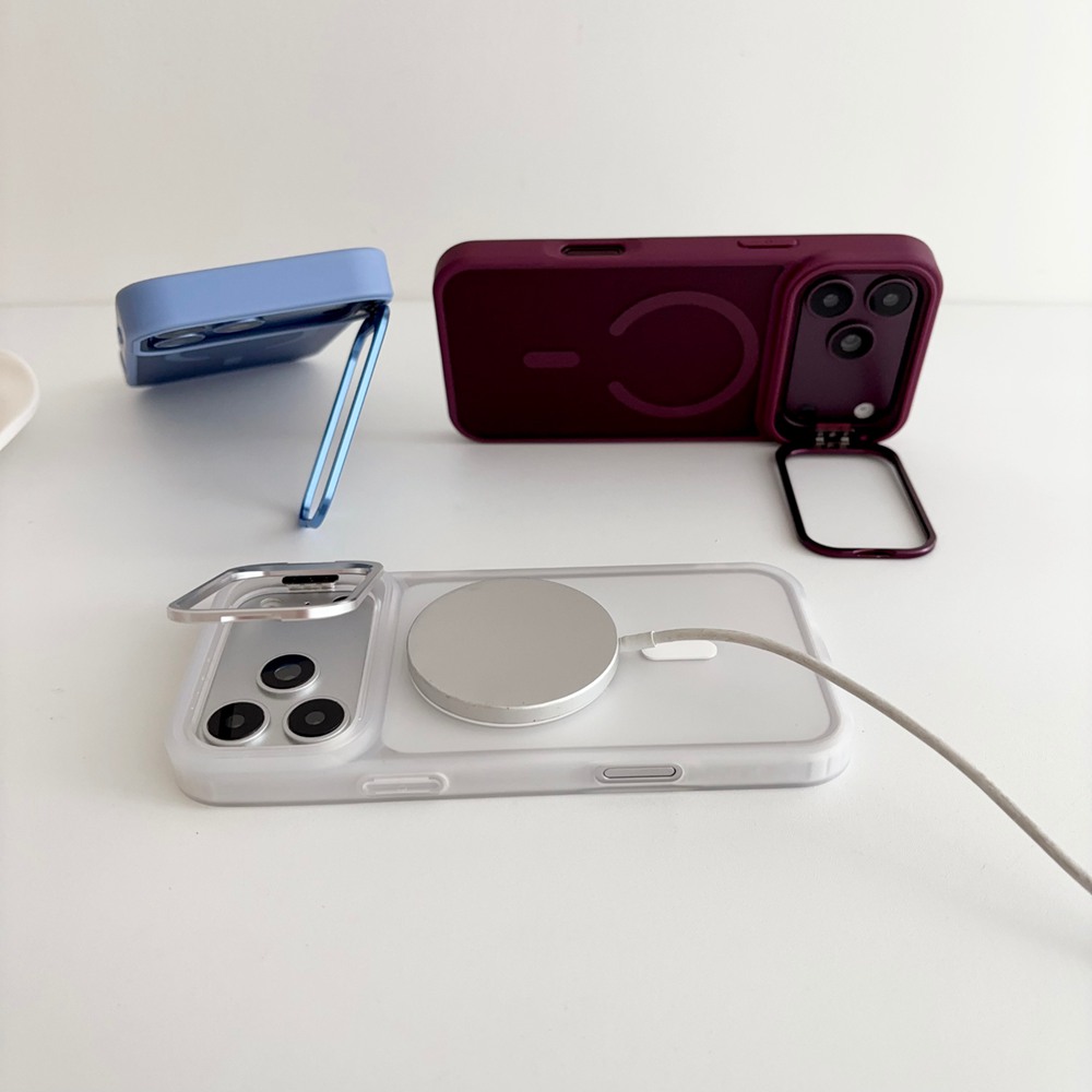 20pcs For IPHONE Touching Feeling Matte Magsafe Case With Flip Camera Kickstand MJY 1-1-0 - Image 3
