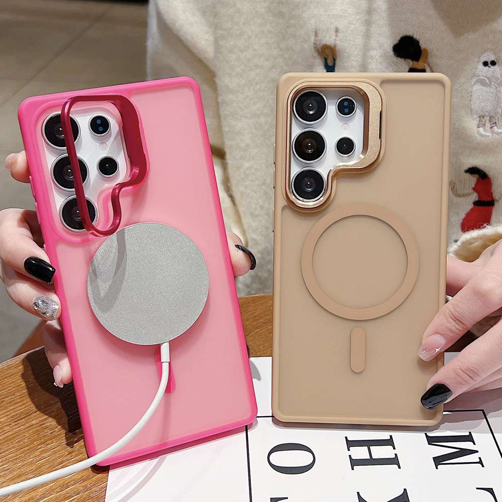20pcs For Samsung Series Touching Feeling Matte Magsafe Case With Flip Camera Kickstand MJY 1-1-0 - Image 4