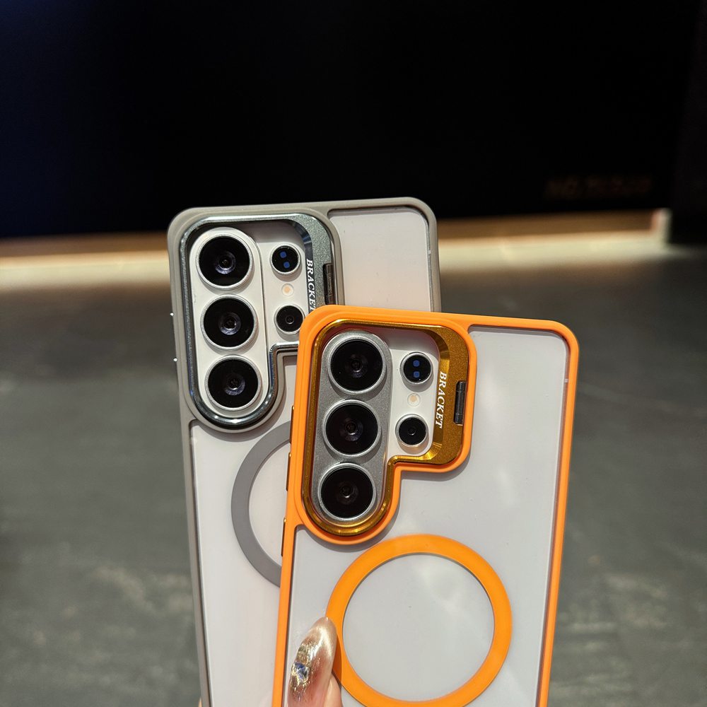 20pcs For Samsung S Series Clear Acrylic Magsafe Case With Camera Kickstand BC-U2 0-8-0 - Image 3