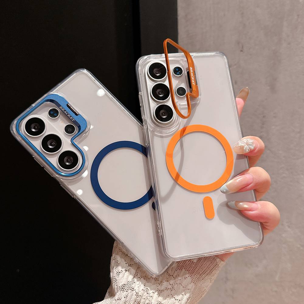 20pcs For Samsung Ultra Clear Magsafe TPU + Acrylic Case With Camera Kickstand BC-E2 0-6-0 - Image 4