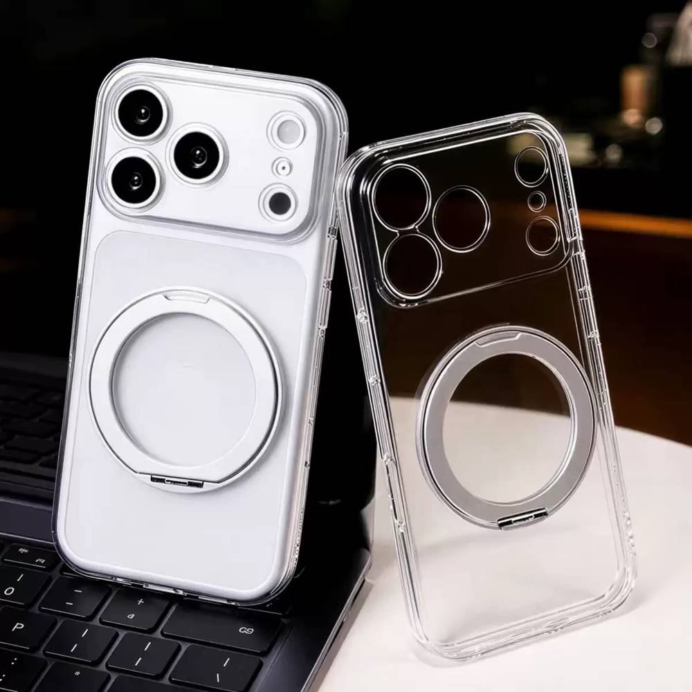 20pcs For IPHONE Series Ultra Transparent Magsafe Case With Kickstand CX 0-9-0 - Image 4