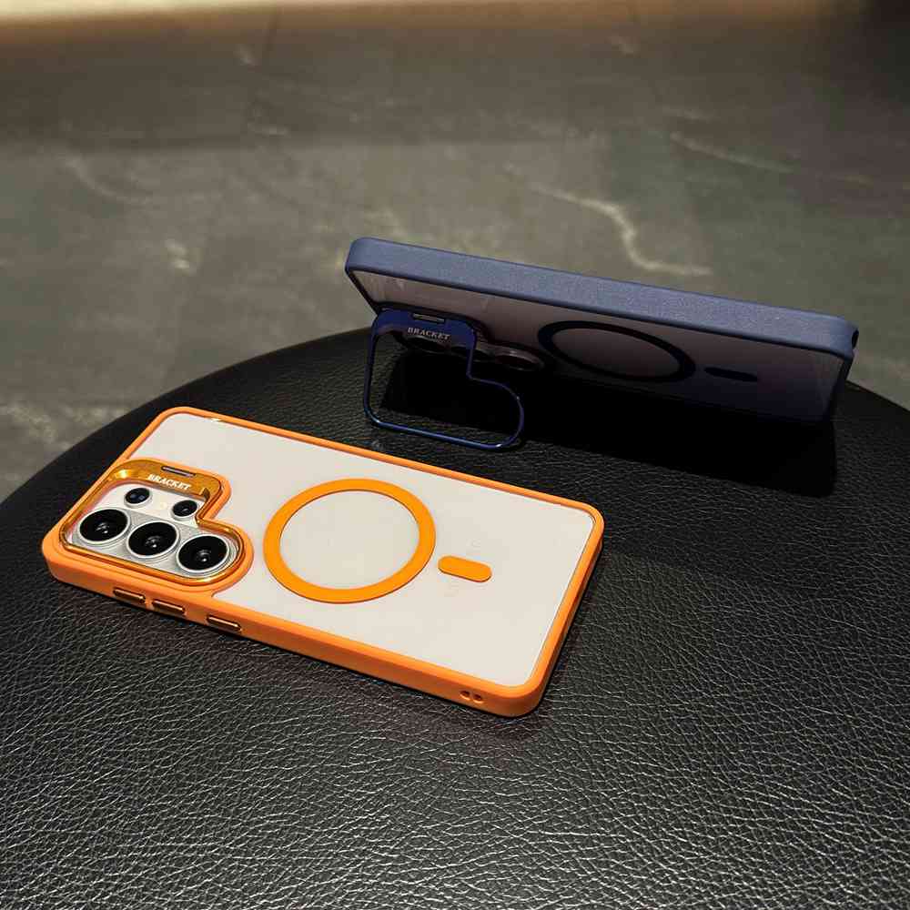 20pcs For Samsung S Series Clear Acrylic Magsafe Case With Camera Kickstand BC-U2 0-8-0 - Image 4