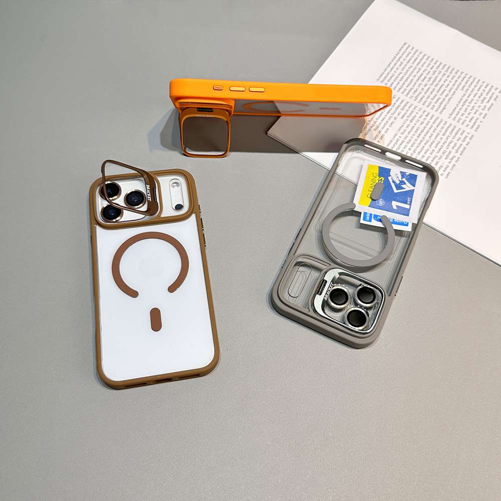 20pcs For IPHONE Clear Acrylic Magsafe Case With Camera Kickstand BC-U2 0-7-0 - Image 4