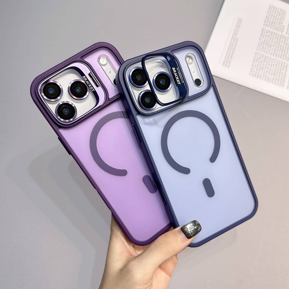 20pcs For IPHONE Matte Acrylic Magsafe Case With Camera Kickstand BC-U4 1-8-0 - Image 4