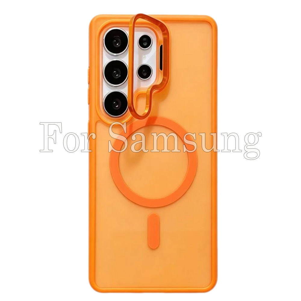 20pcs For Samsung Series Touching Feeling Matte Magsafe Case With Flip Camera Kickstand MJY 1-1-0