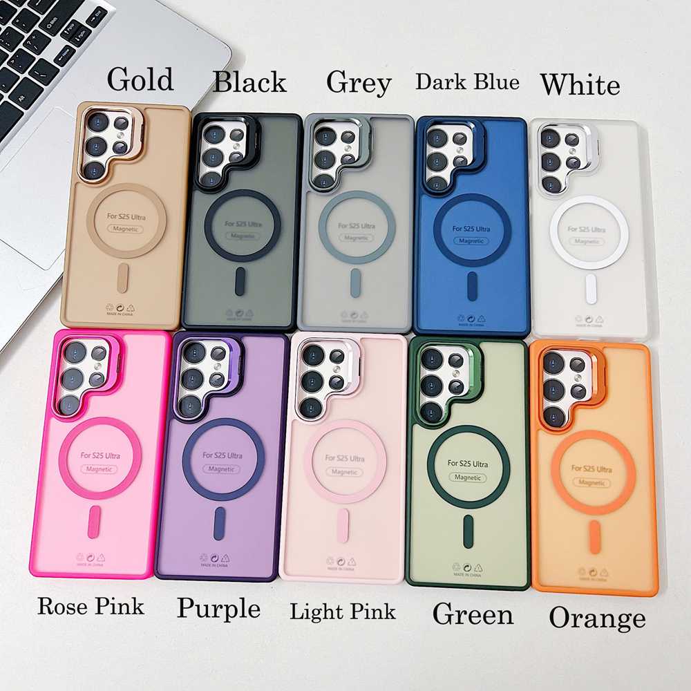 20pcs For Samsung Series Touching Feeling Matte Magsafe Case With Flip Camera Kickstand MJY 1-1-0 - Image 2