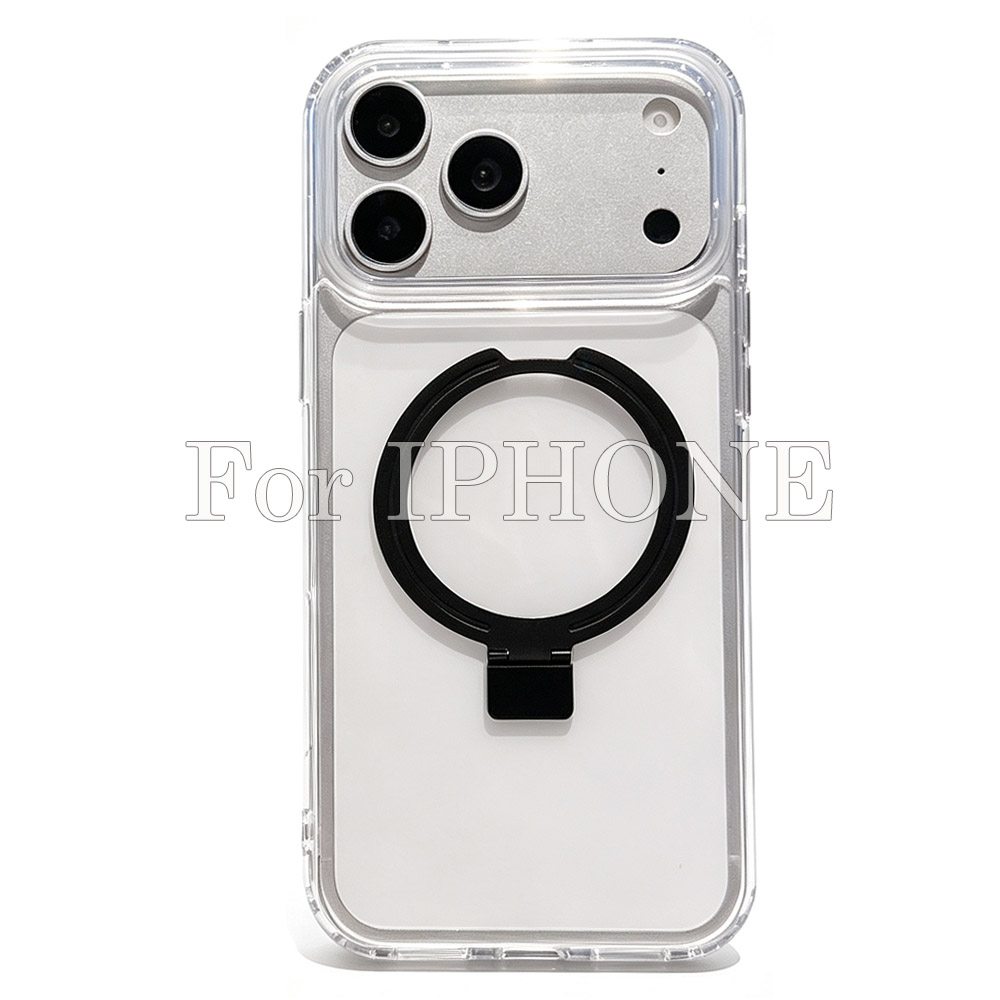 20pcs For IPHONE Acrylic +TPU Anti Shock Magsafe Case With Metal Kickstand BC-YUK 2-6-0